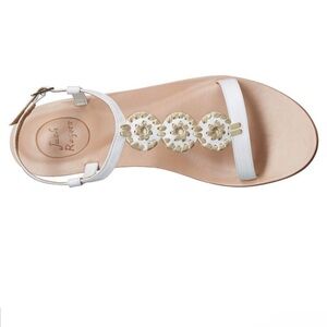 Jack Rogers Women's White and Gold Sandals